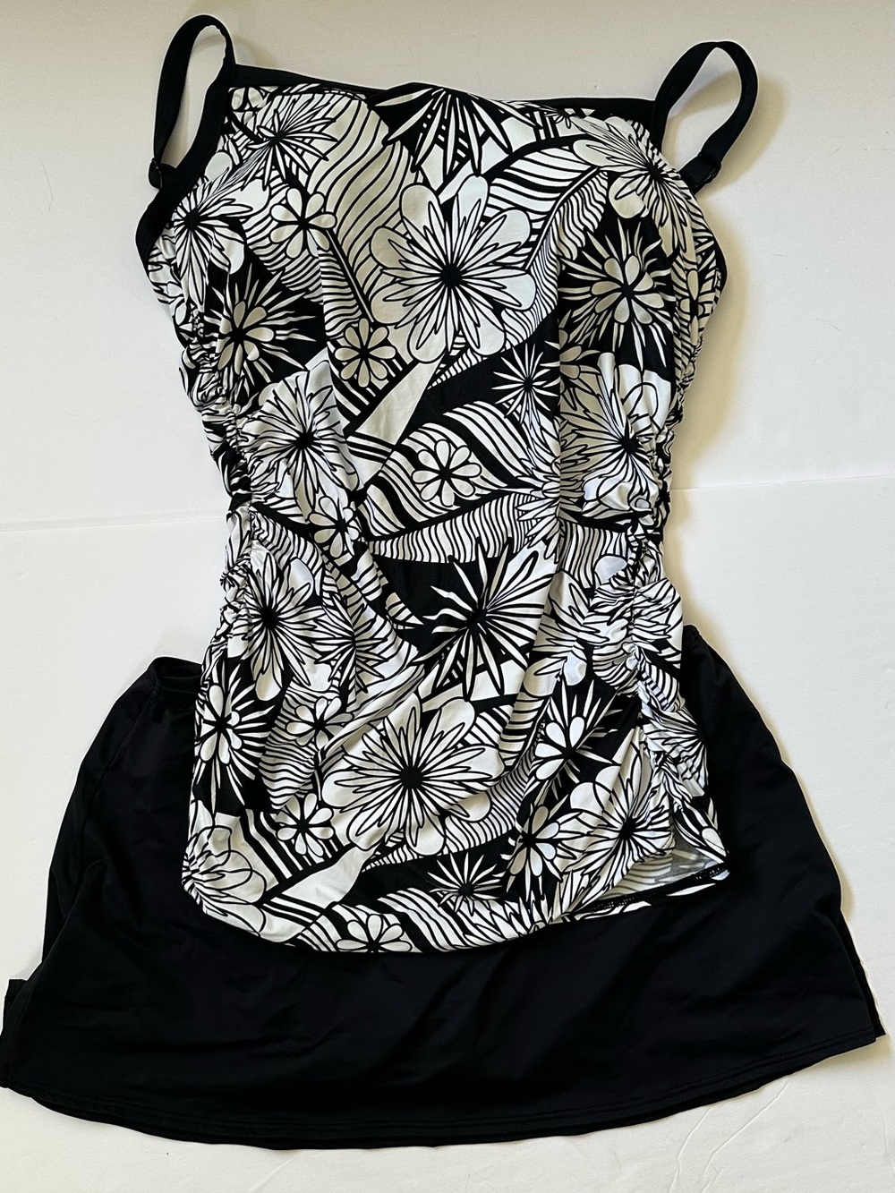 Coco Reef 38DD Divine Power Underwire Black White Tankini And Bottom